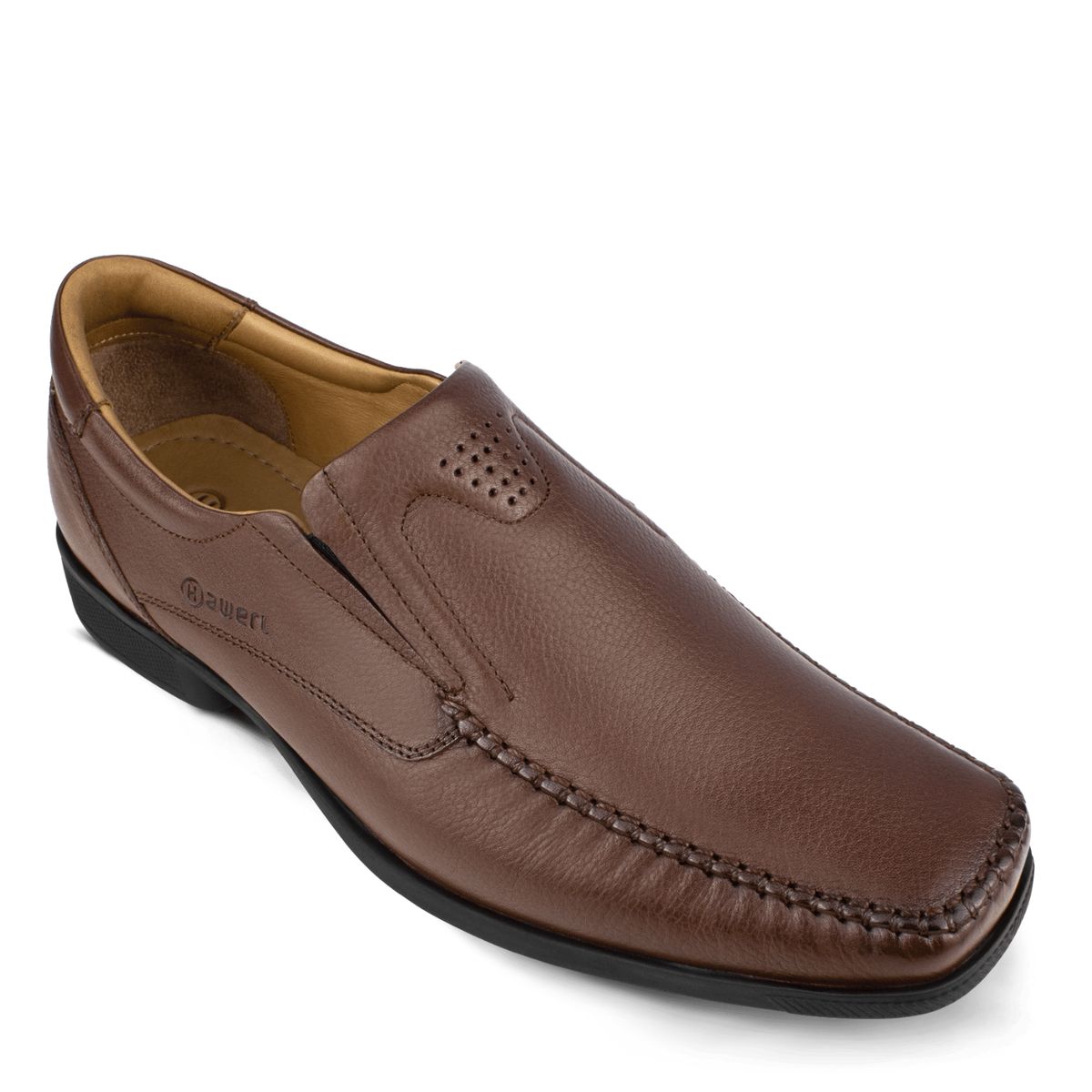 HAWERL - Zapato Confort Vestir Hombre H301 Marrón