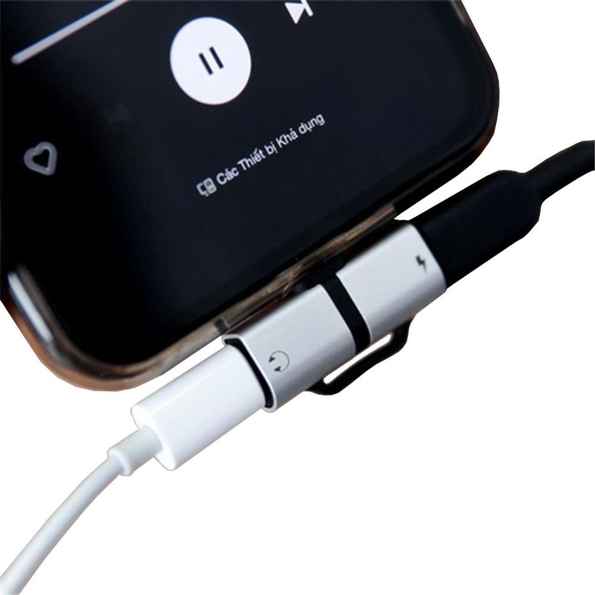 HOCO - Adaptador Conector LS20 Lightning a Doble Lightning Cargador-Audio