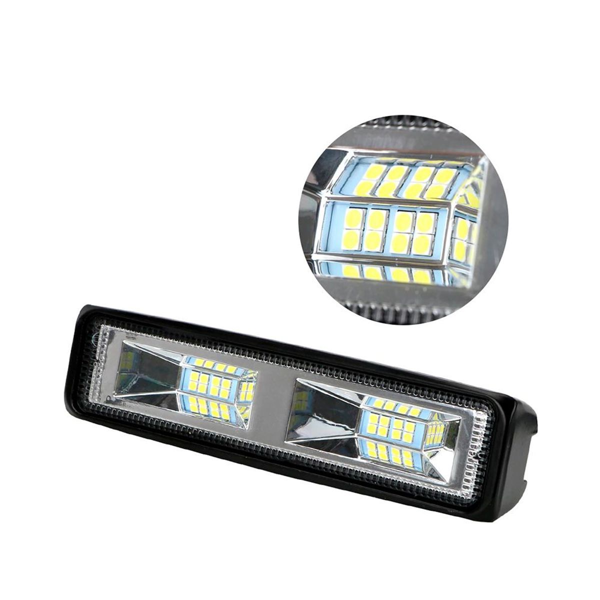 GENERICO - Neblinero Barra Led Espejo Blanco Estrobo 30w Automoto