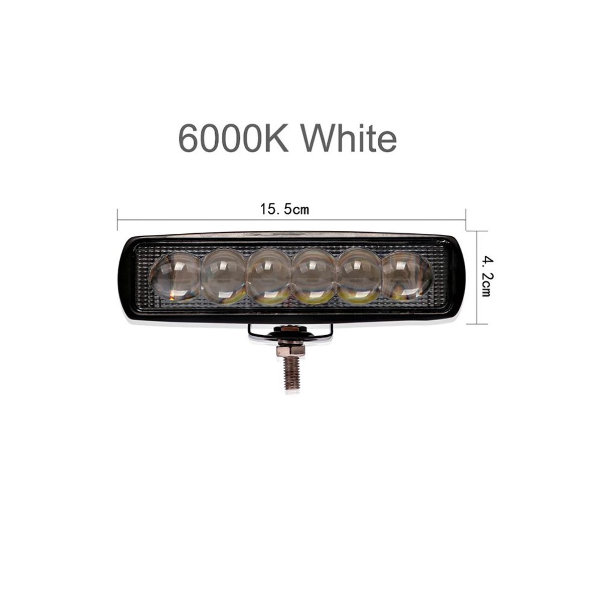 GENERICO - Neblinero Barra Led Lupa Distancia 7d Blanco 18w Automoto.