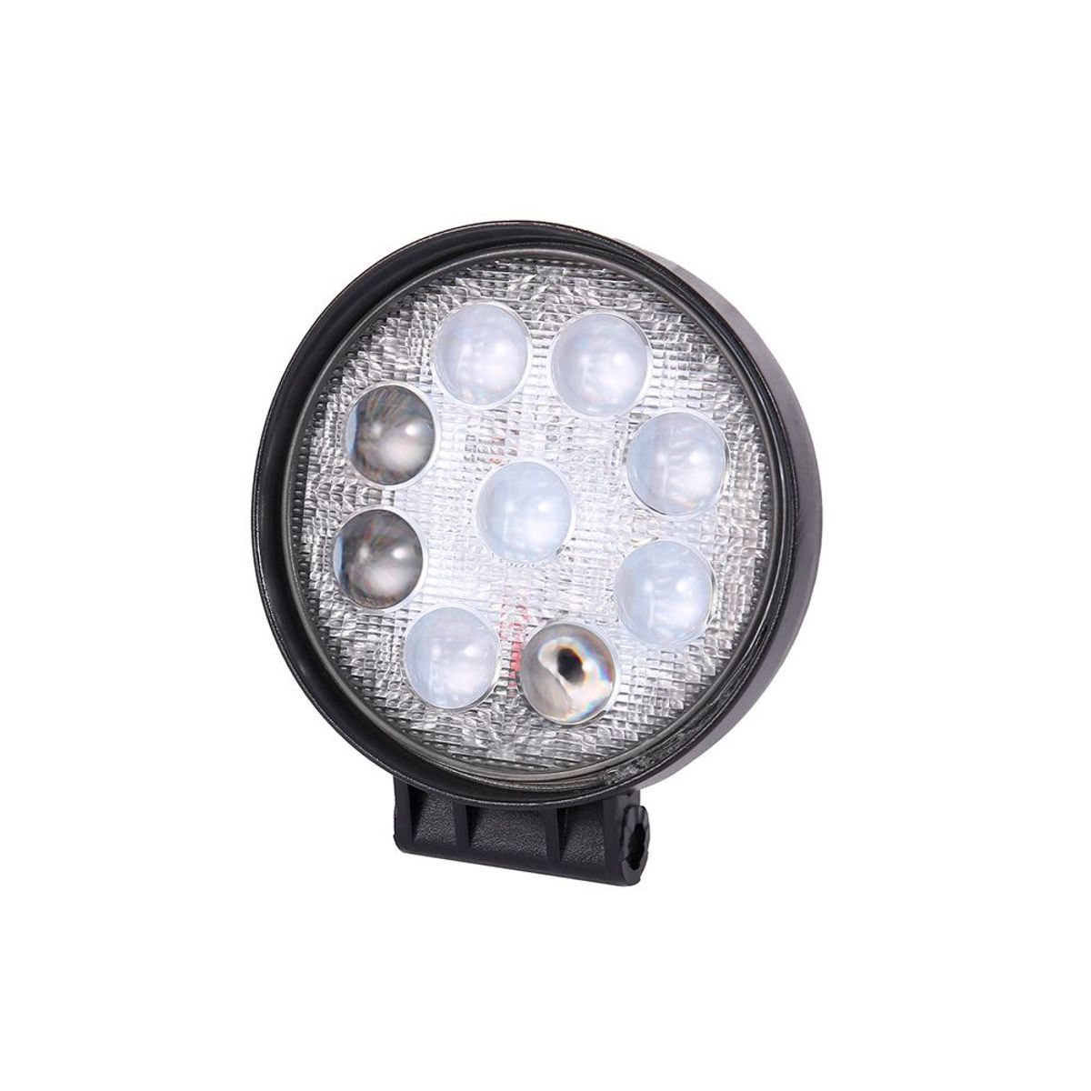 GENERICO - Faro 9 Led Redondo Lupa 27w Blanco 12v-24v Auto Camioneta.
