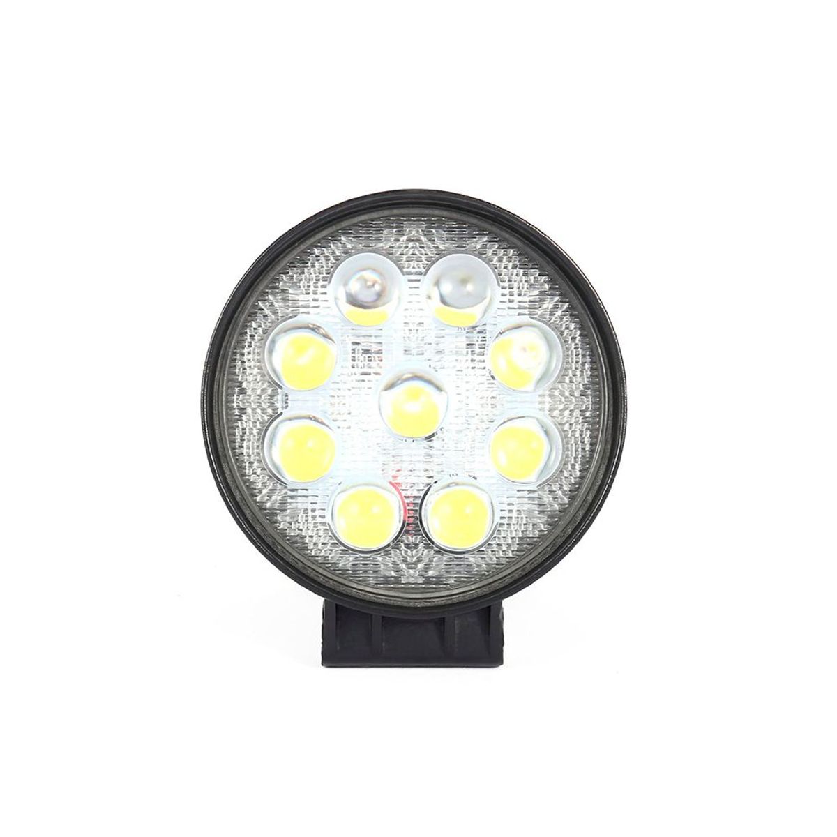 GENERICO - Faro 9 Led Redondo Lupa 27w Blanco 12v-24v Auto Camioneta.