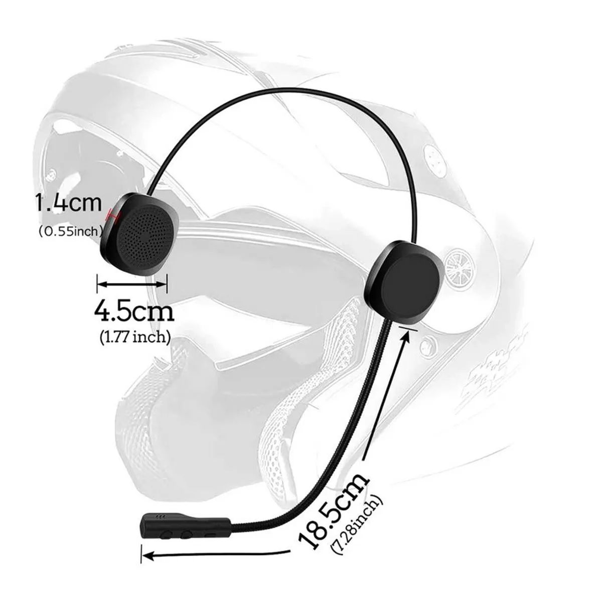 SEISA - Audifono Bluetooth Para Casco - Seisa - 15 Horas Full Llamadas