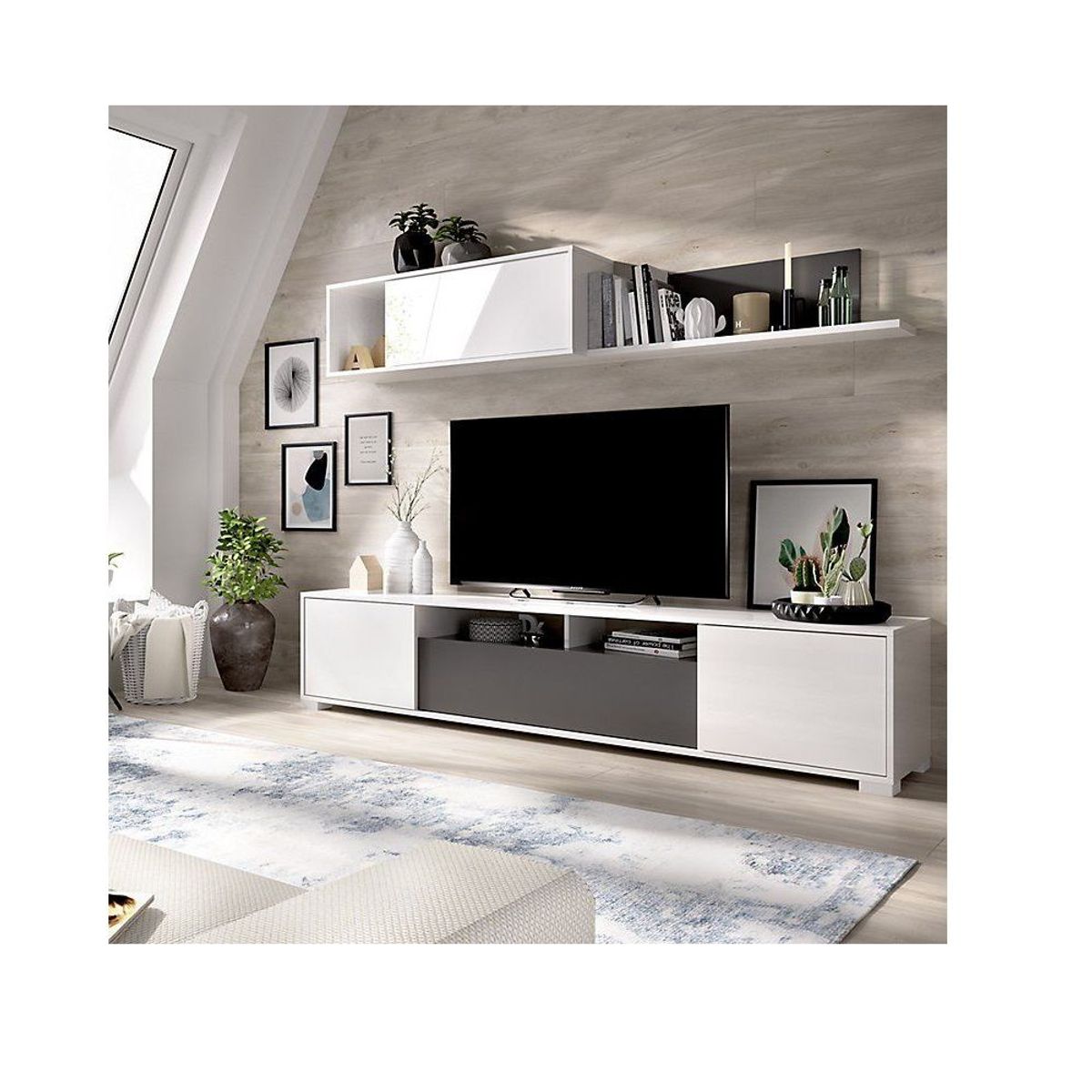 GENERICO - Centro de entretenimiento cristel - la casa del mueblero - blanco