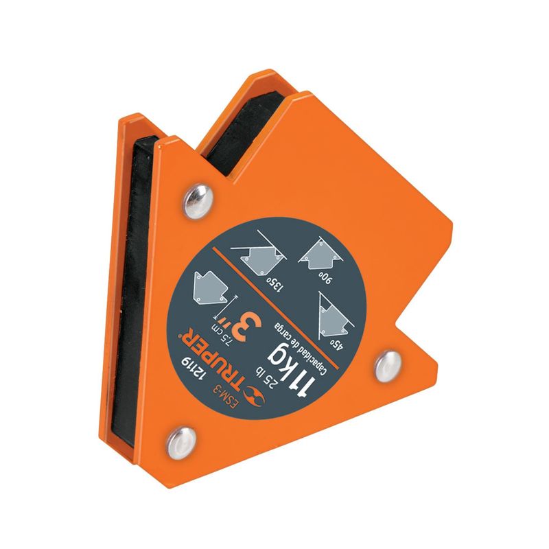 TRUPER - Escuadra magnética 3" para soldar, capacidad 11 kg, Truper