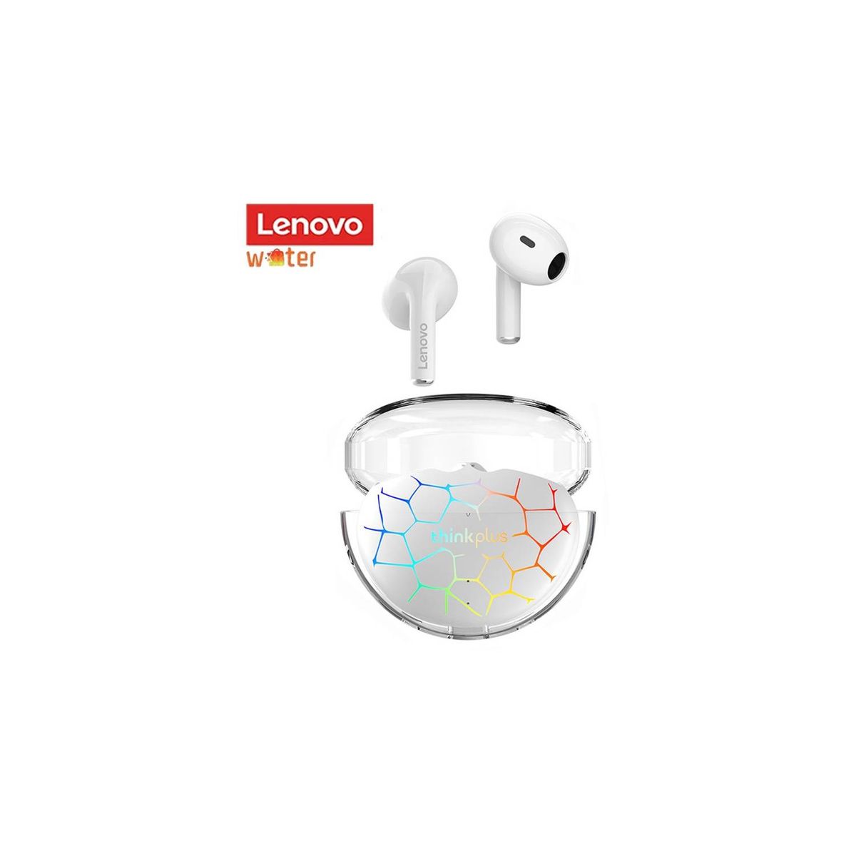 LENOVO - Lenovo Lp80 Pro Rgb - Auriculares Inalámbricos Bluetooth 5.3 Blanco
