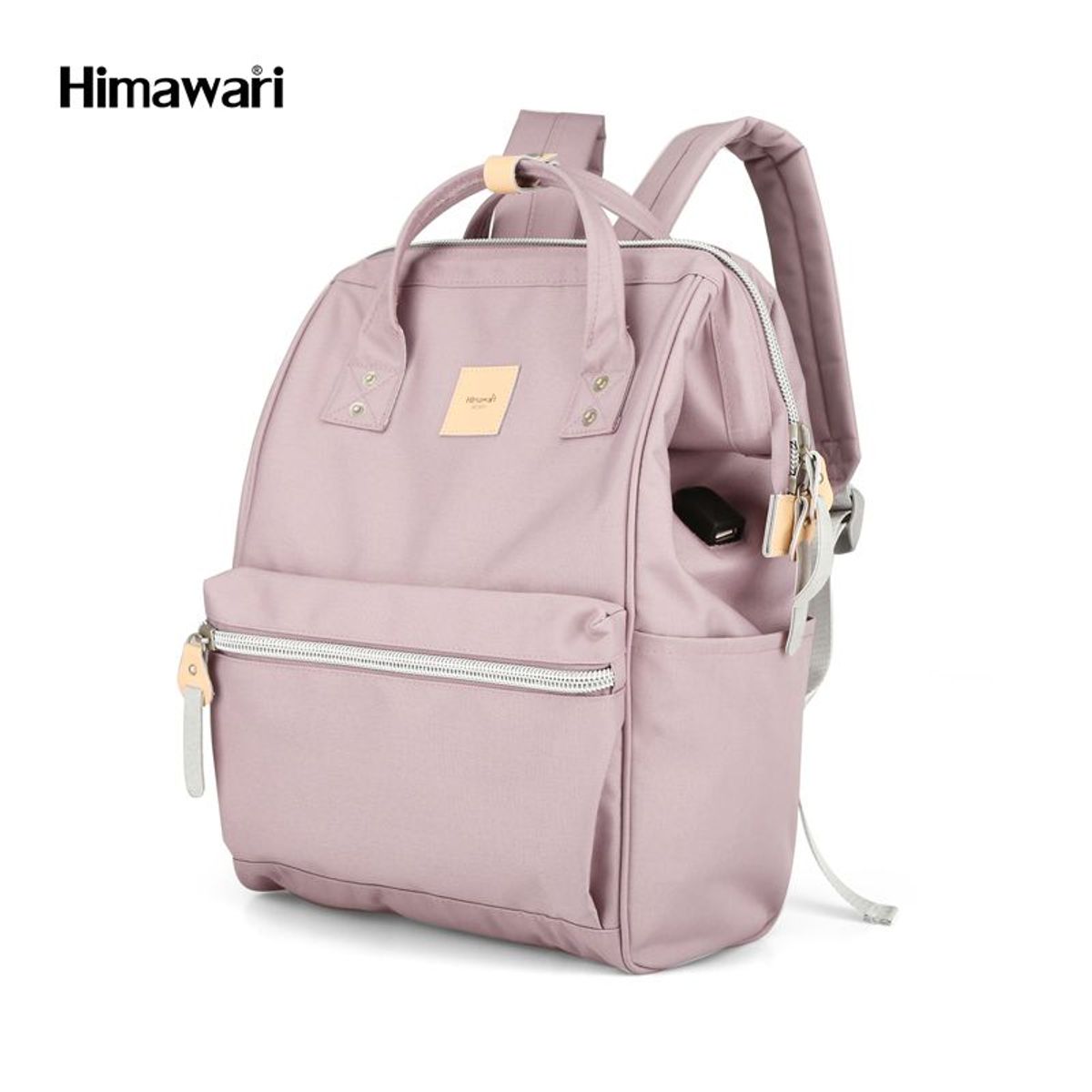 HIMAWARI - Himawari - Mochila multibolsillos porta laptop con USB - Morado Claro