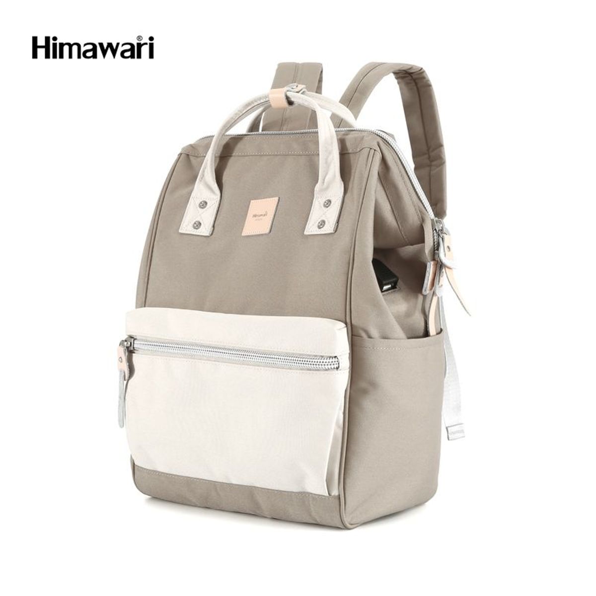 HIMAWARI - Himawari - Mochila multibolsillos porta laptop con USB - Caqui