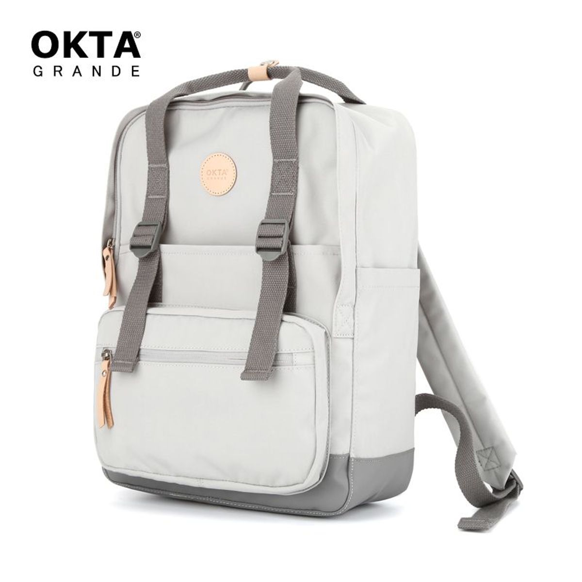 HIMAWARI - Himawari - Mochila escolar o de viaje porta Laptop - Gris Claro
