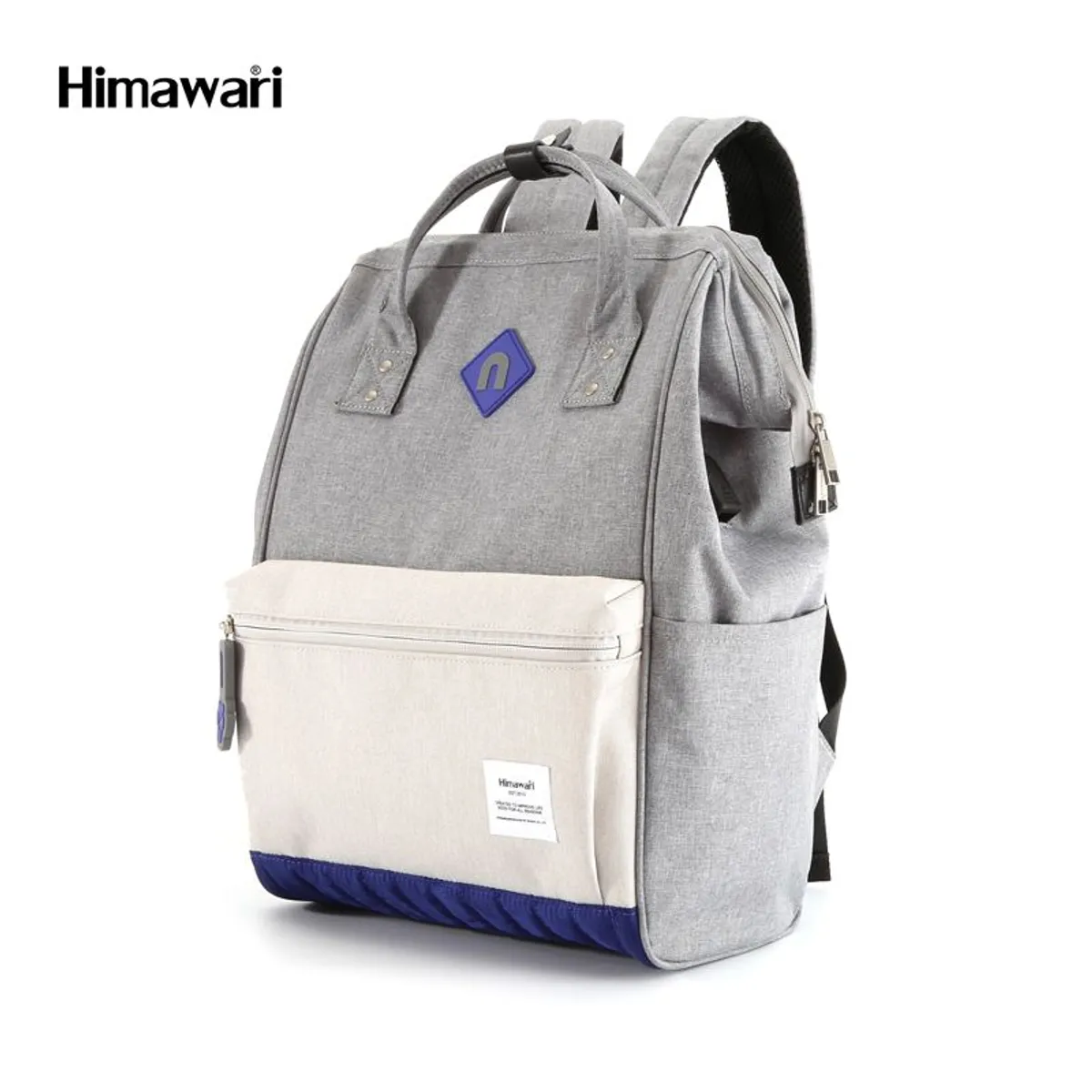HIMAWARI - Himawari - Mochila porta Laptop con conexión USB - Gris