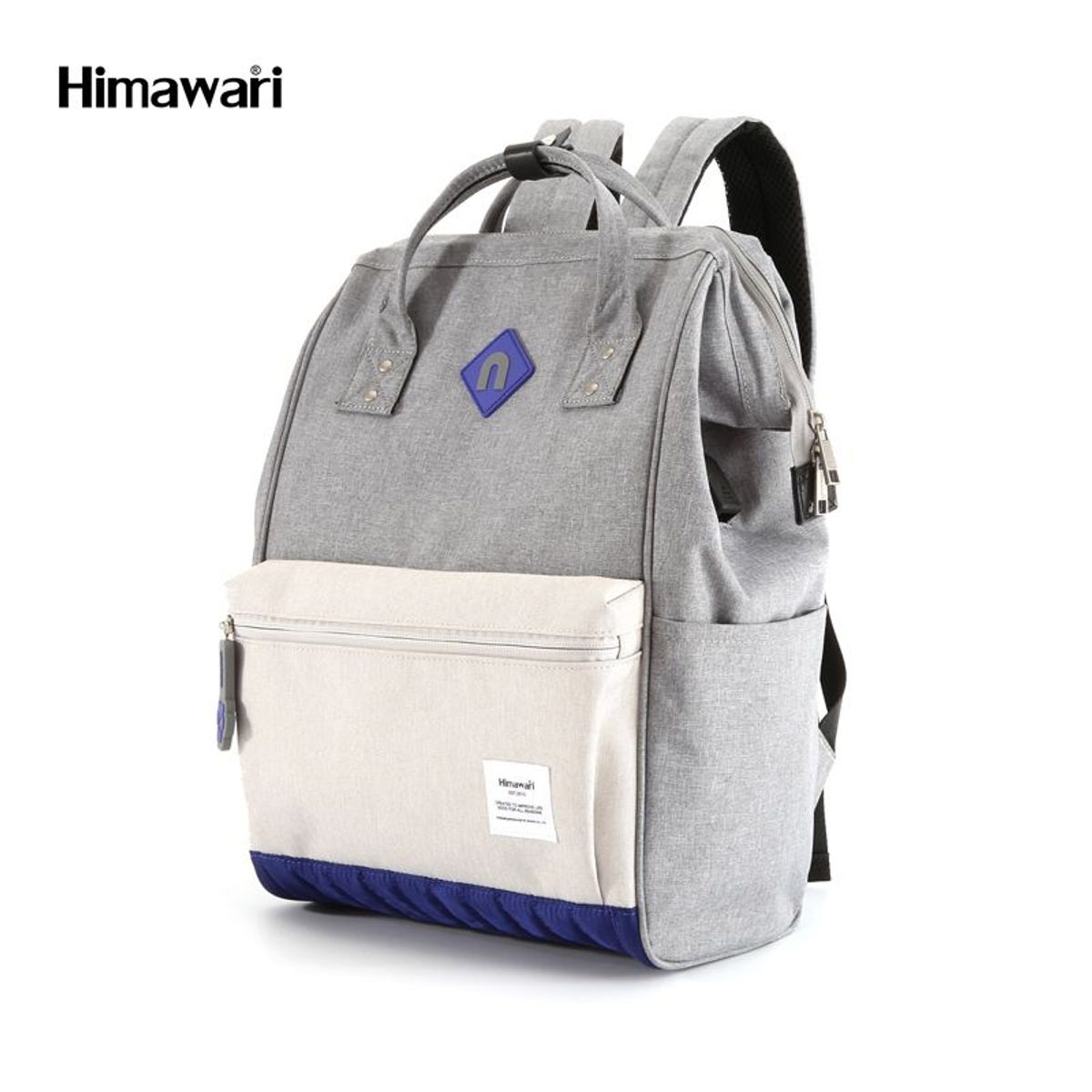 HIMAWARI - Himawari - Mochila porta Laptop con conexión USB - Gris