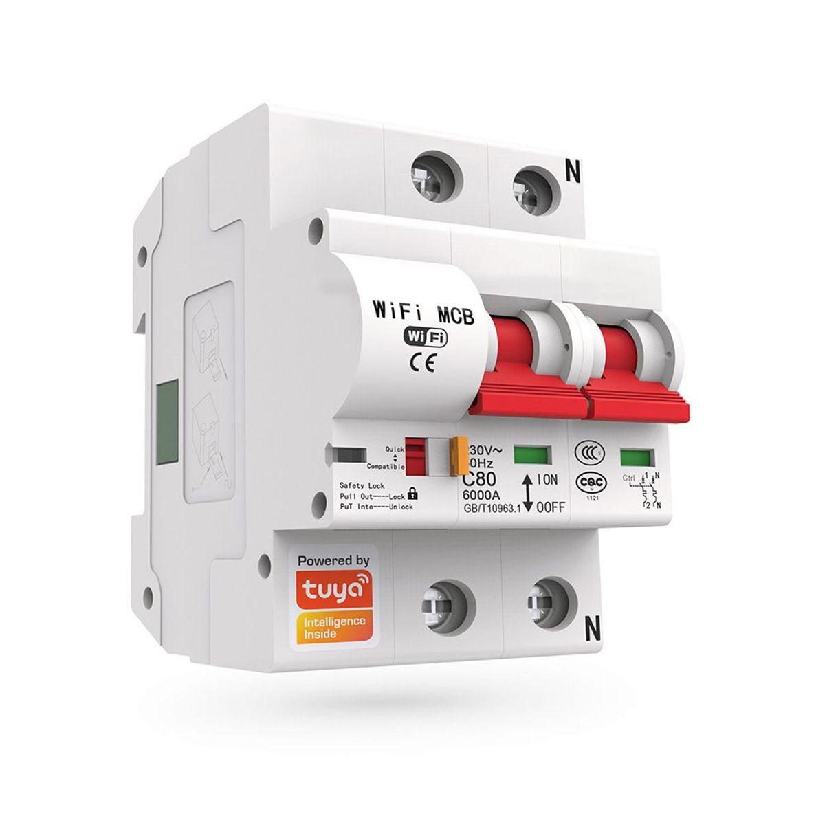 GENERICO - Interruptor Llave Termica Termomagnetico Wifi 32A PST-MCB-2P