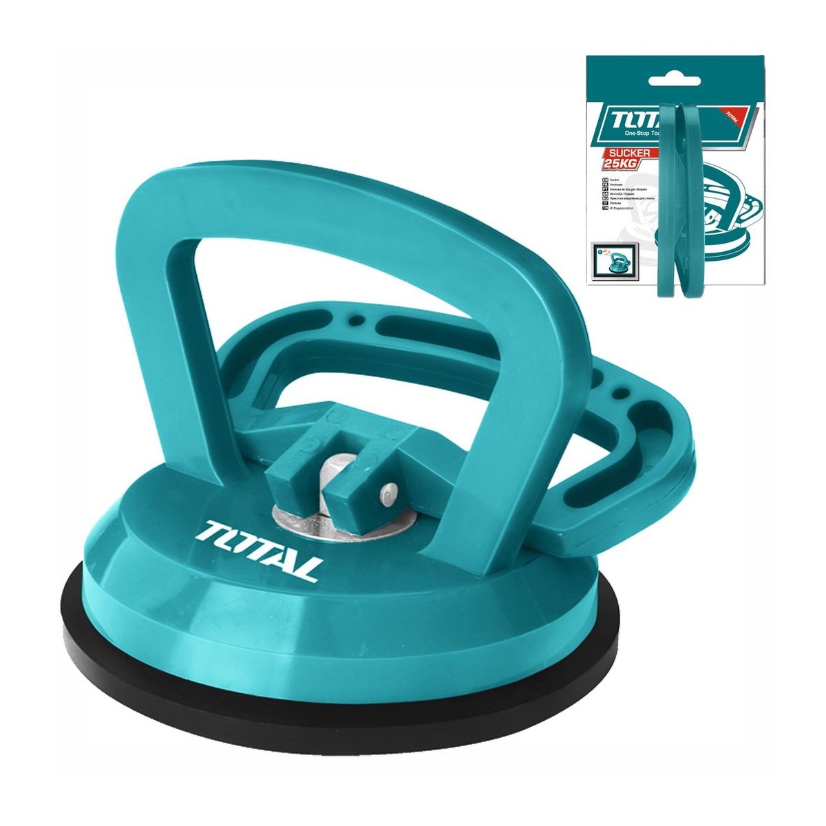 TOTAL TOOLS - VENTOSA DE SUCCIÓN 25KG SOPAPA MANGO DE ABS 115MM TOTAL - TSP01251