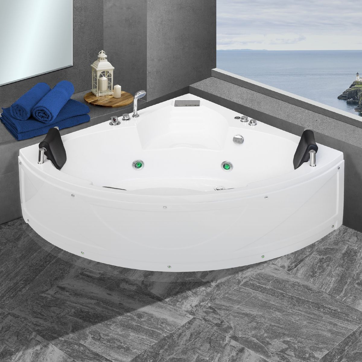 HIDROPLUS - Tina Hidromasaje Alice Portátil 1460x1460x590