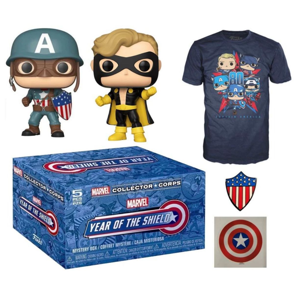 FUNKO - Funko pop Marvel Collector Box Captain America 80th Year