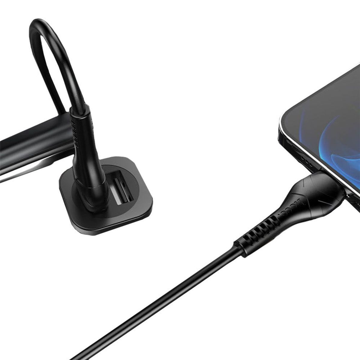 HOCO - Cargador 2 puertos USB Hoco NZ4 24W Carga rápida Negro De Calidad