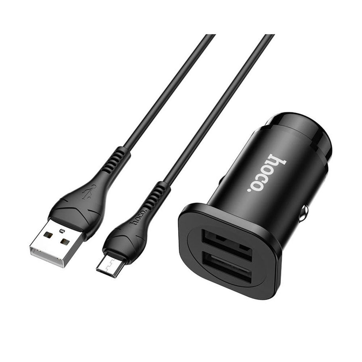 HOCO - Cargador 2 puertos USB Hoco NZ4 24W Carga rápida Negro De Calidad