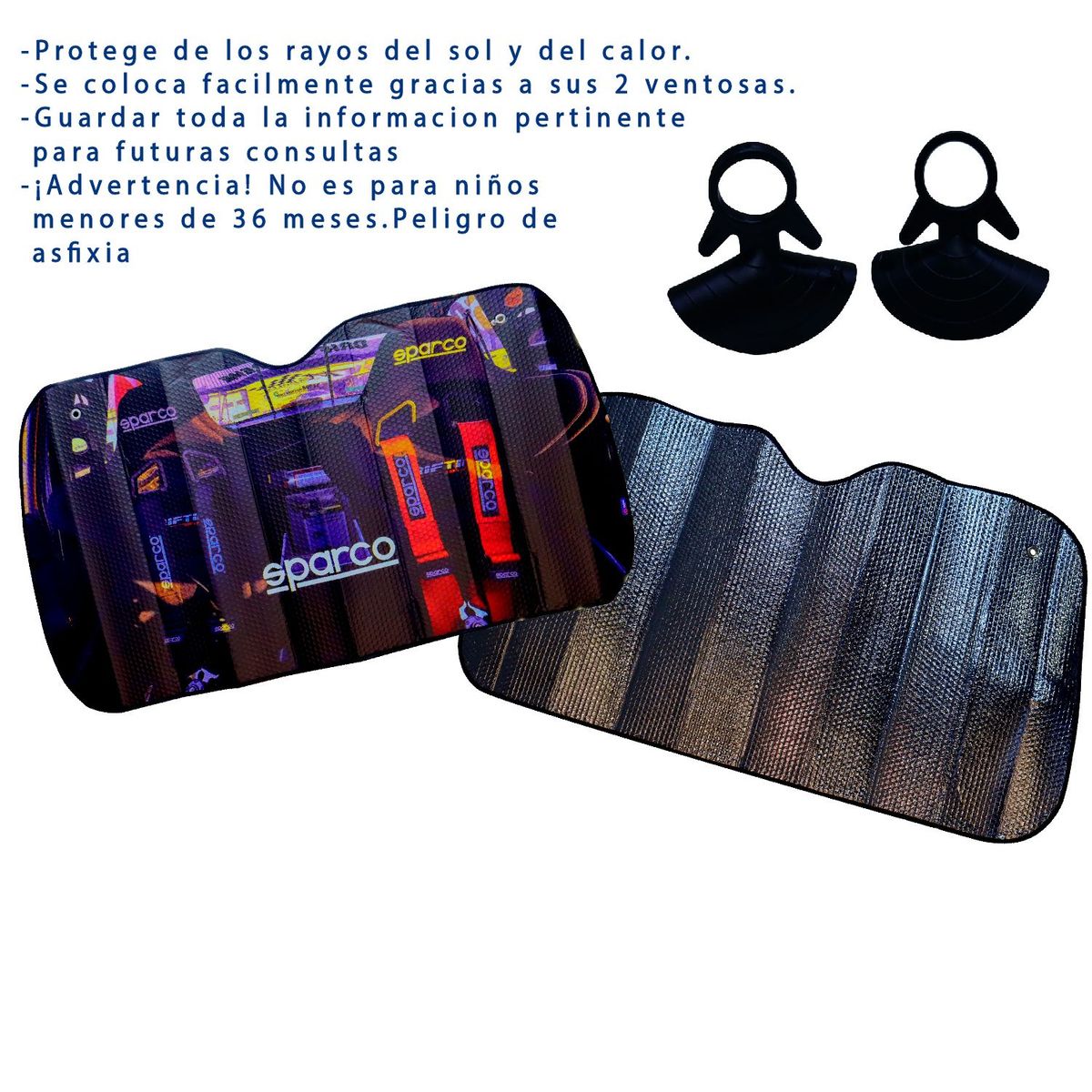 SPARCO - TAPASOL SPARCO CON DISEÑO 130x70CM SPC1717M