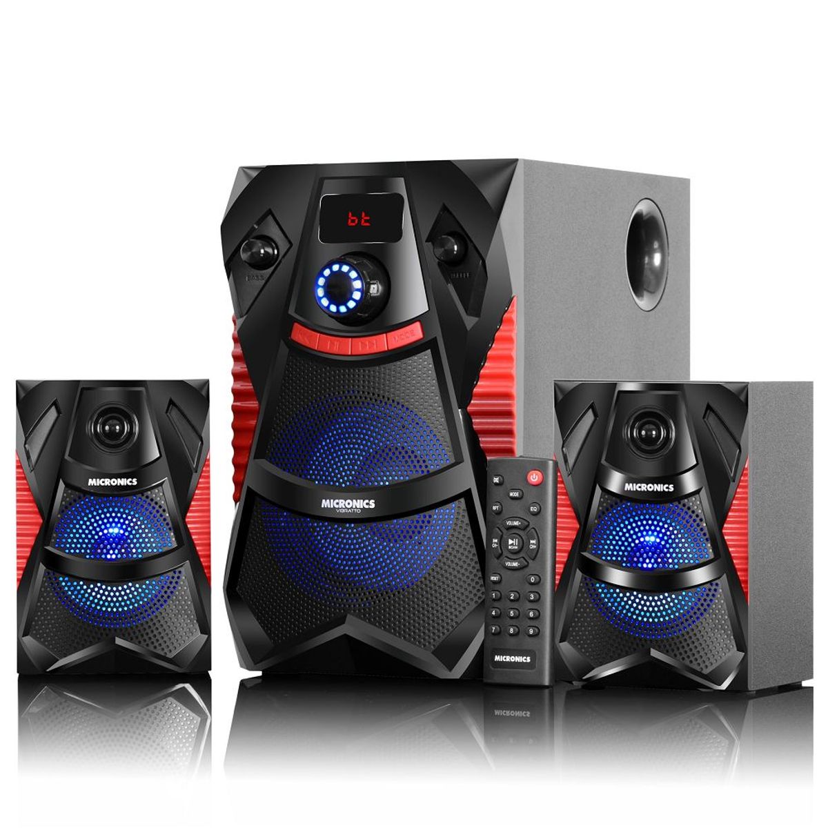 MICRONICS - PARLANTE 2.1 MICRONICS VIBRATO MIC-S7522BT WOOFER 5” 70W