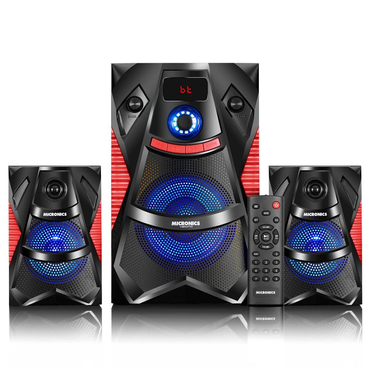 MICRONICS - PARLANTE 2.1 MICRONICS VIBRATO MIC-S7522BT WOOFER 5” 70W