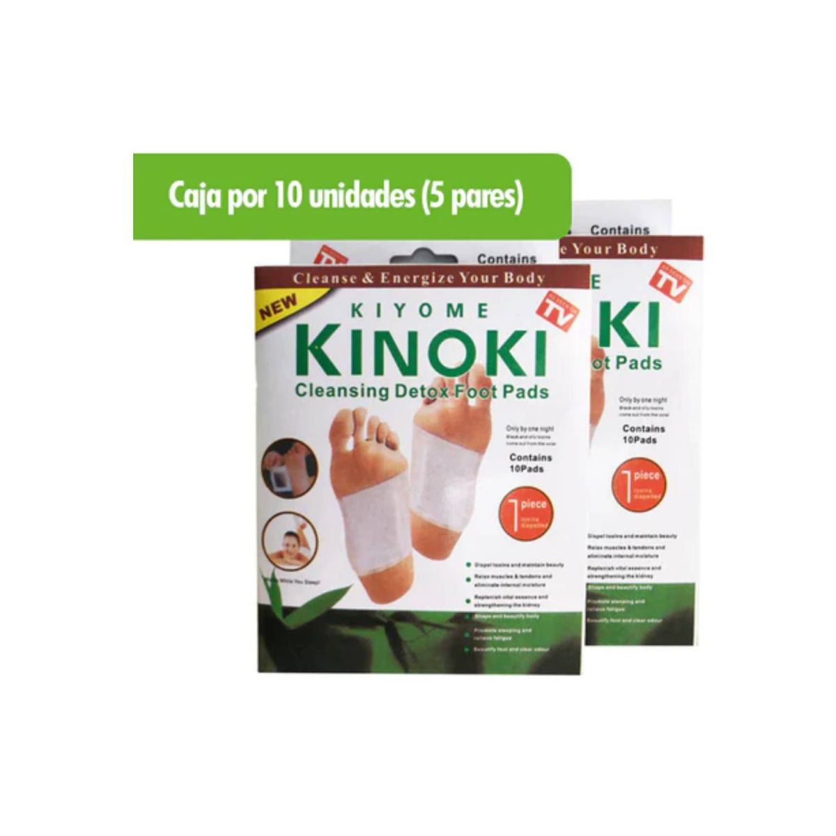 GENERICO - KINOKI Parches Desintoxicante para Pies caja de 10 unidades