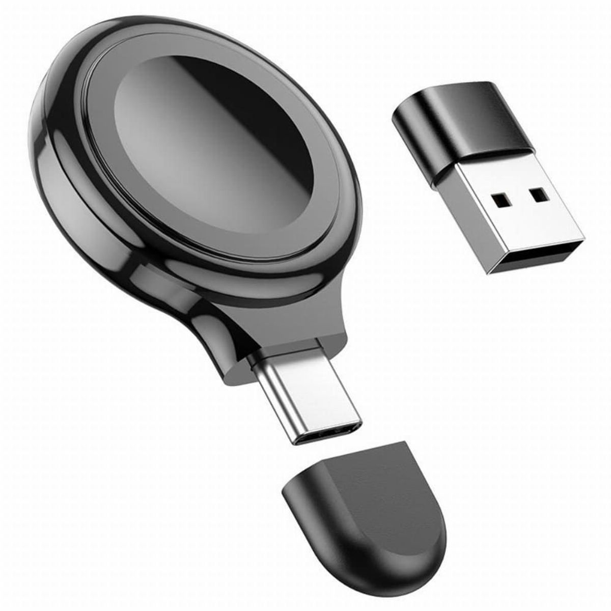 HOCO - Cargador Wireless para iWatch Tipo C a USB Hoco CW36 Negro De Calidad