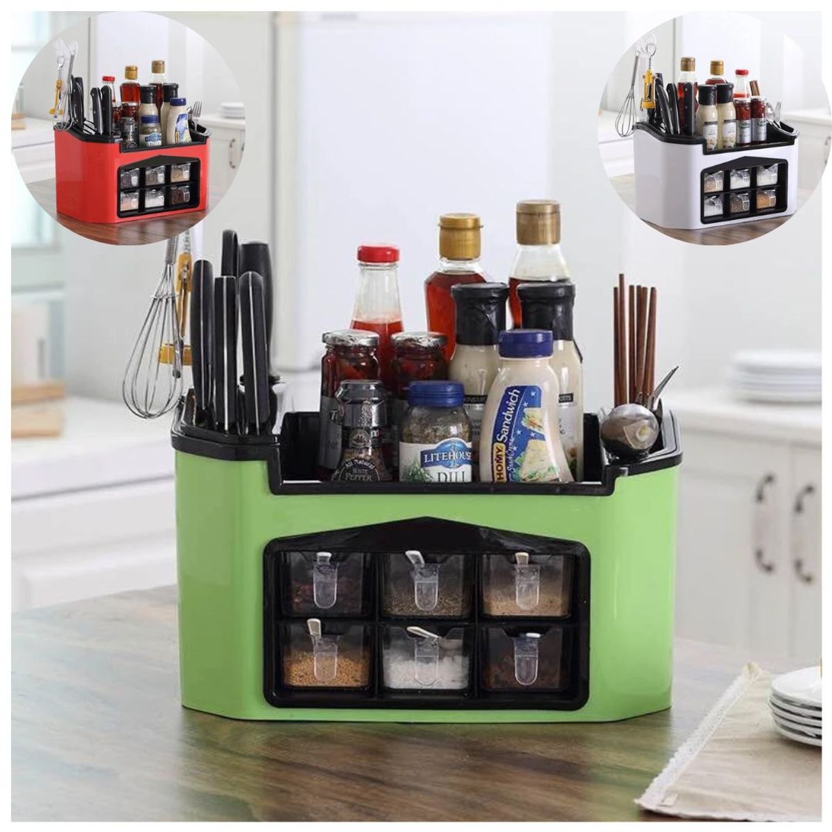 INSPIRA MARKET - Estante organizador de especias y condimenteros aleatorio