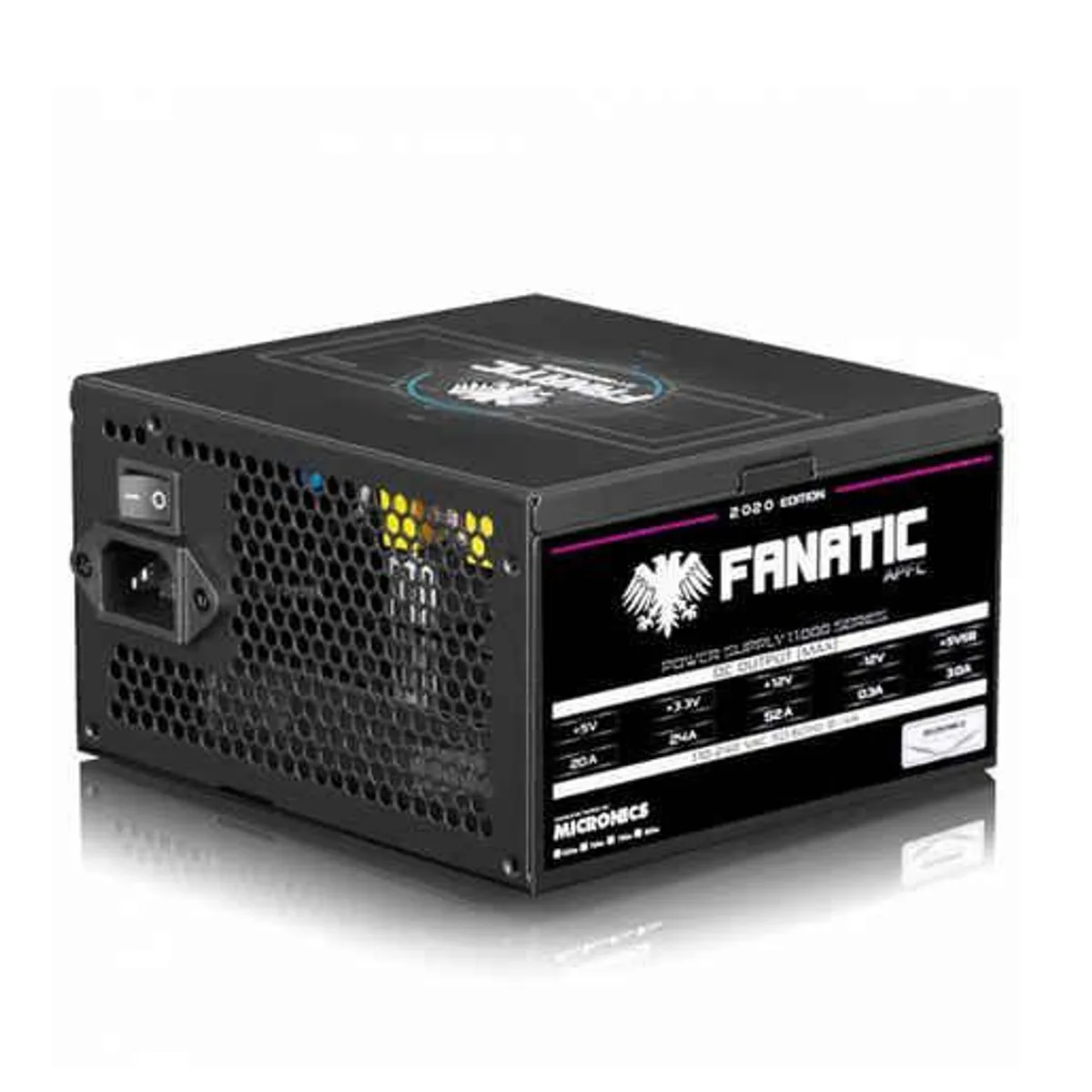MICRONICS - FUENTE GAMER FNT650 APFC 650 watts reales