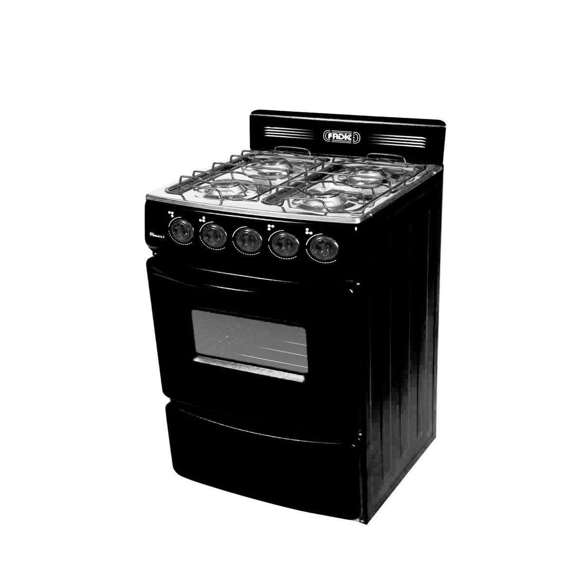 FADIC - Cocina Fadic con respaldar y Horno 20 Sami 4H Negro +Protector