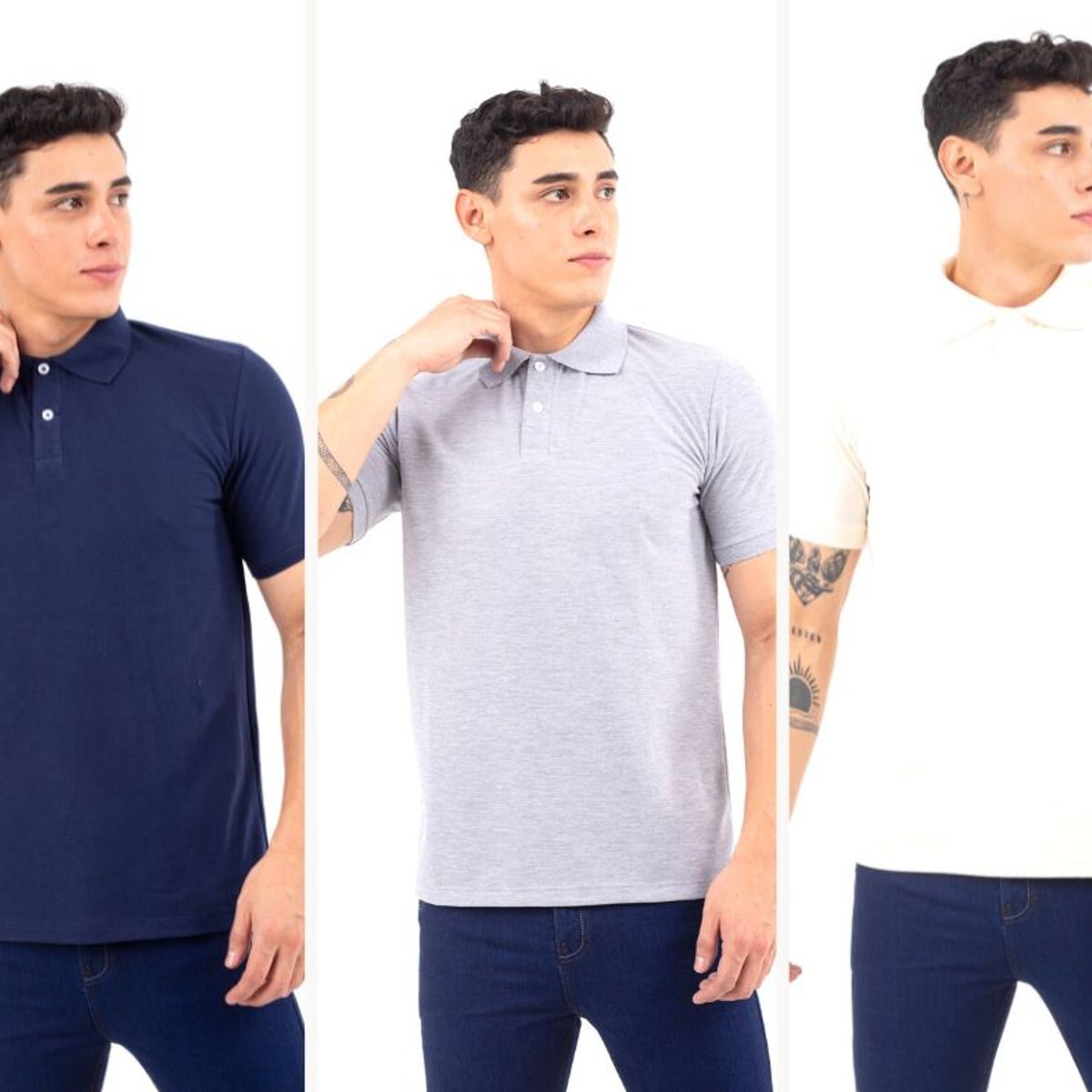 QH - Pack 3 polos pique camisero