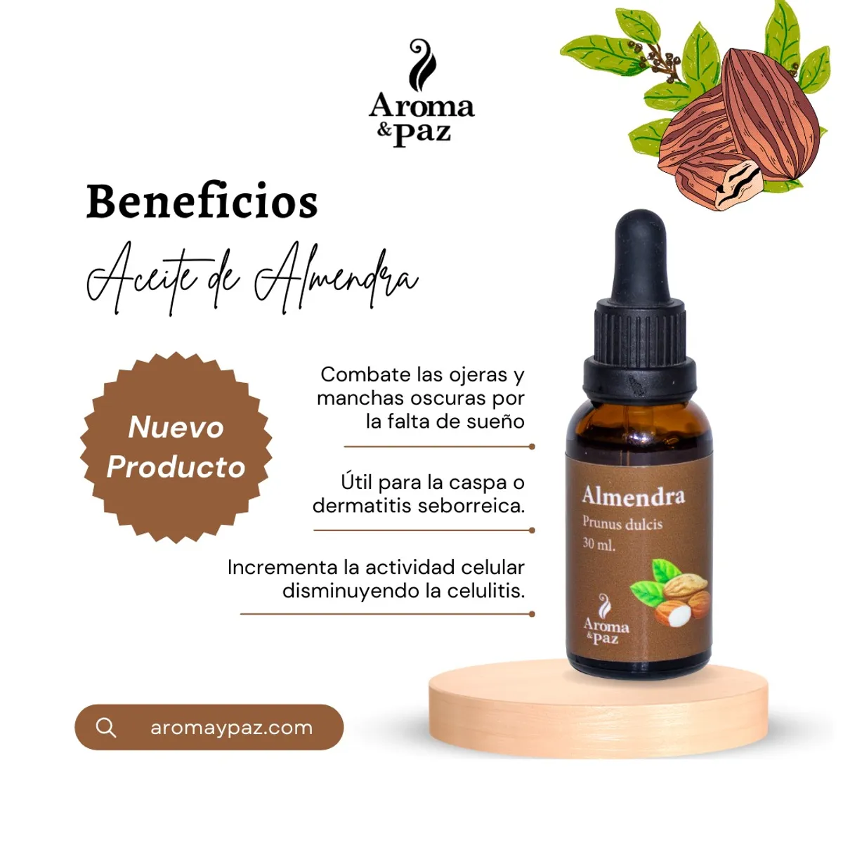 AROMA & PAZ - ACEITE DE ALMENDRA 30ML AP