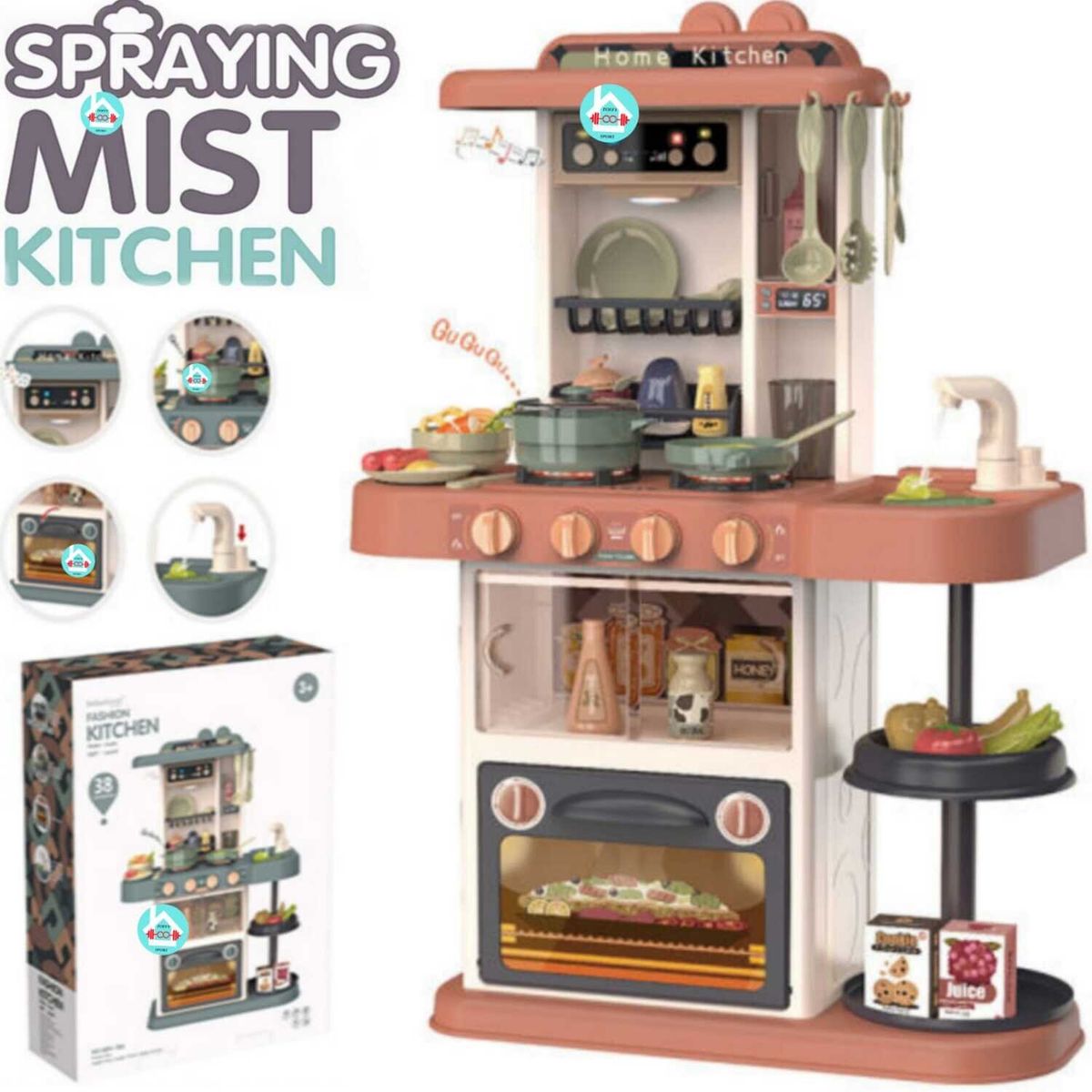 GENERICO - Set de cocina Kitchen con 38 piezas con sonido