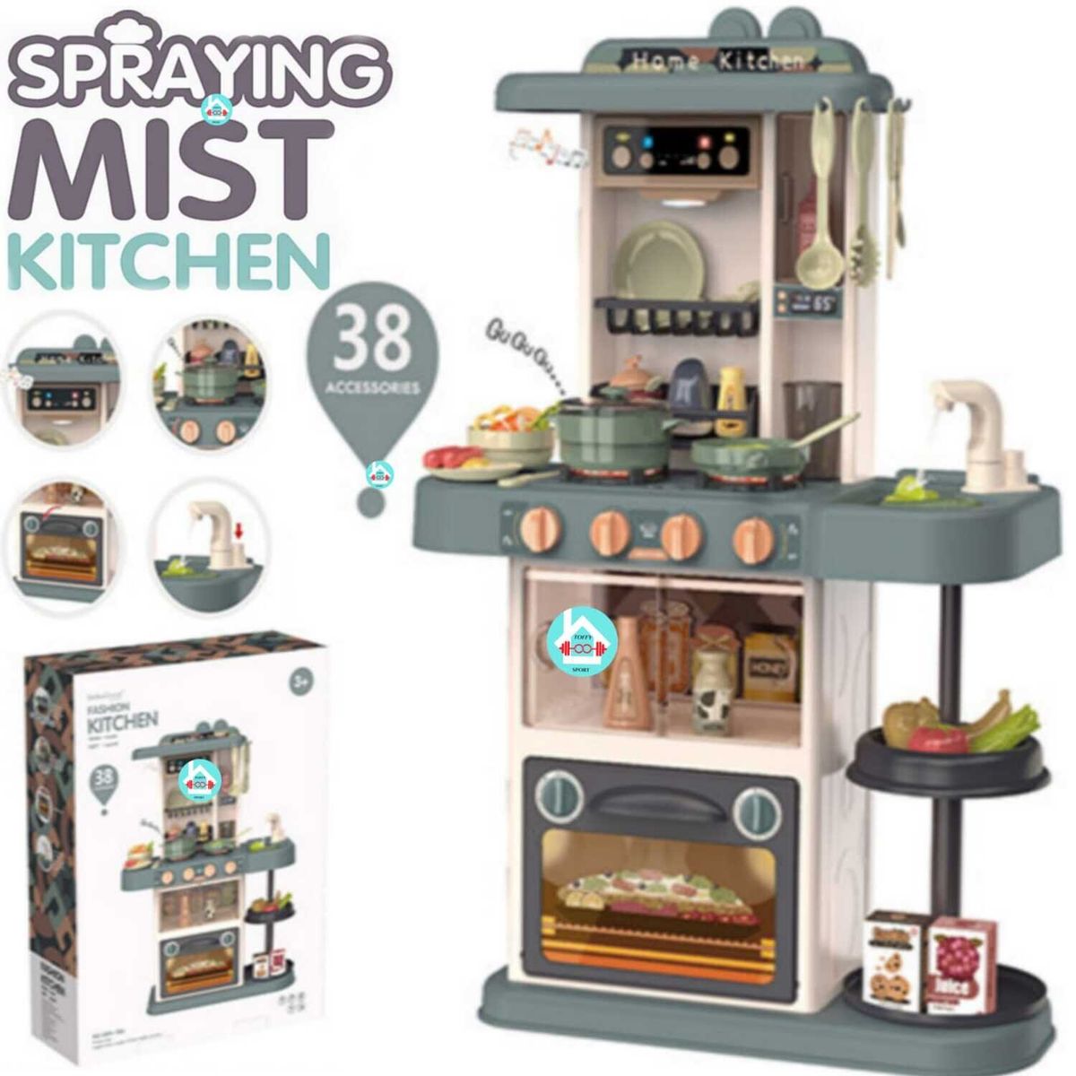 GENERICO - Set de cocina Kitchen con 38 piezas con sonido