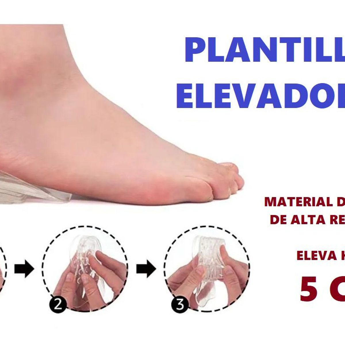 GENERICO - Plantillas Elevadoras De Calzado - Elevate Shoes 5 Cm