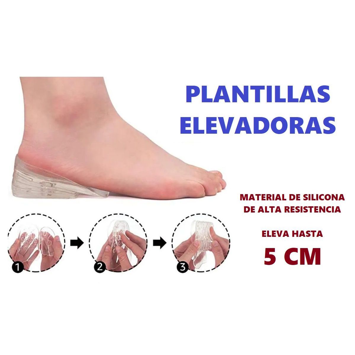 GENERICO - Plantillas Elevadoras De Calzado - Elevate Shoes 5 Cm