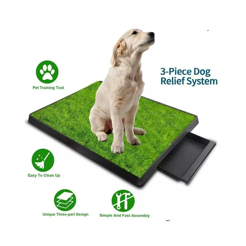 GENERICO - Baño Ecologico Portatil con Cesped para Perros Grande