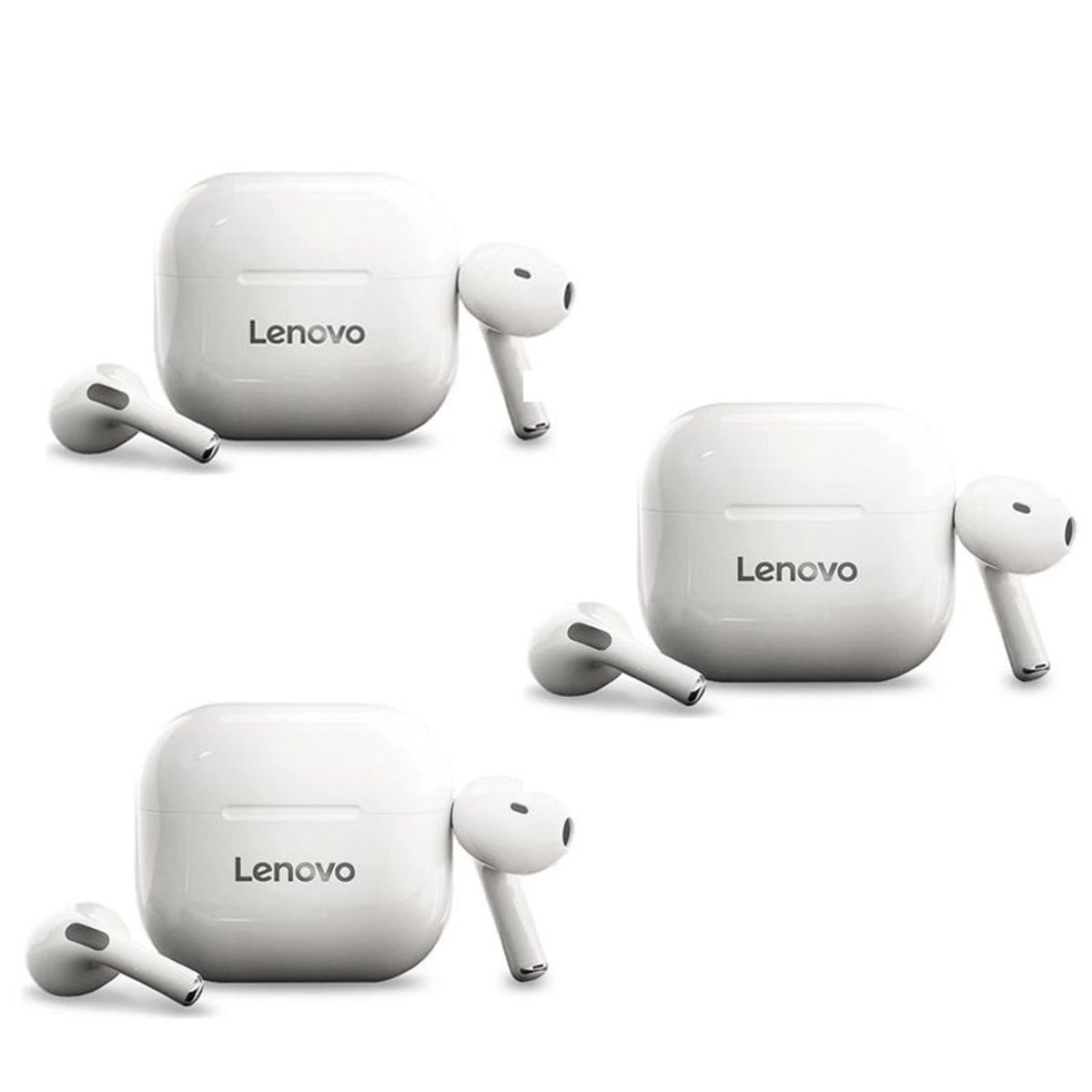 LENOVO - Set 3 De    Lenovo LP40  Audífonos Bluetooth Blanco
