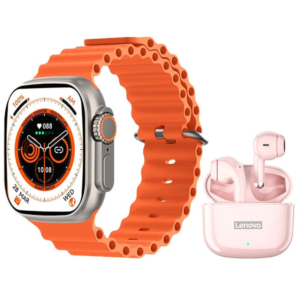 LENOVO - Lenovo LP40 Pro De Audífonos y Toumi Watch S8 UltraReloj inteligente