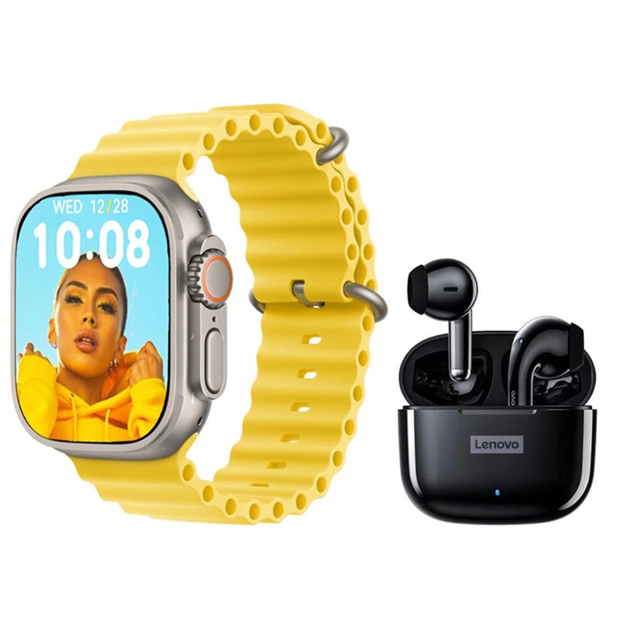 LENOVO - Lenovo LP40 Pro De Audífonos-Negro y Watch S8 Ultra-Nanaja