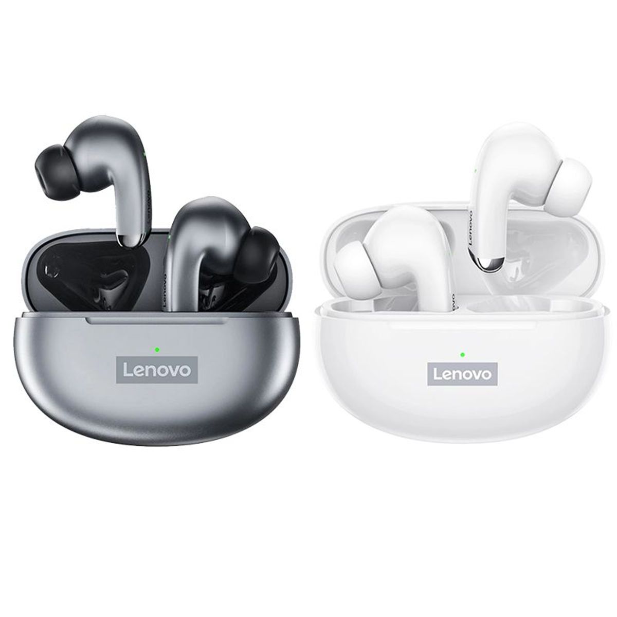 LENOVO - Set 2 De Audífonos Inalámbrico Lenovo LP5-Girs y Blanco