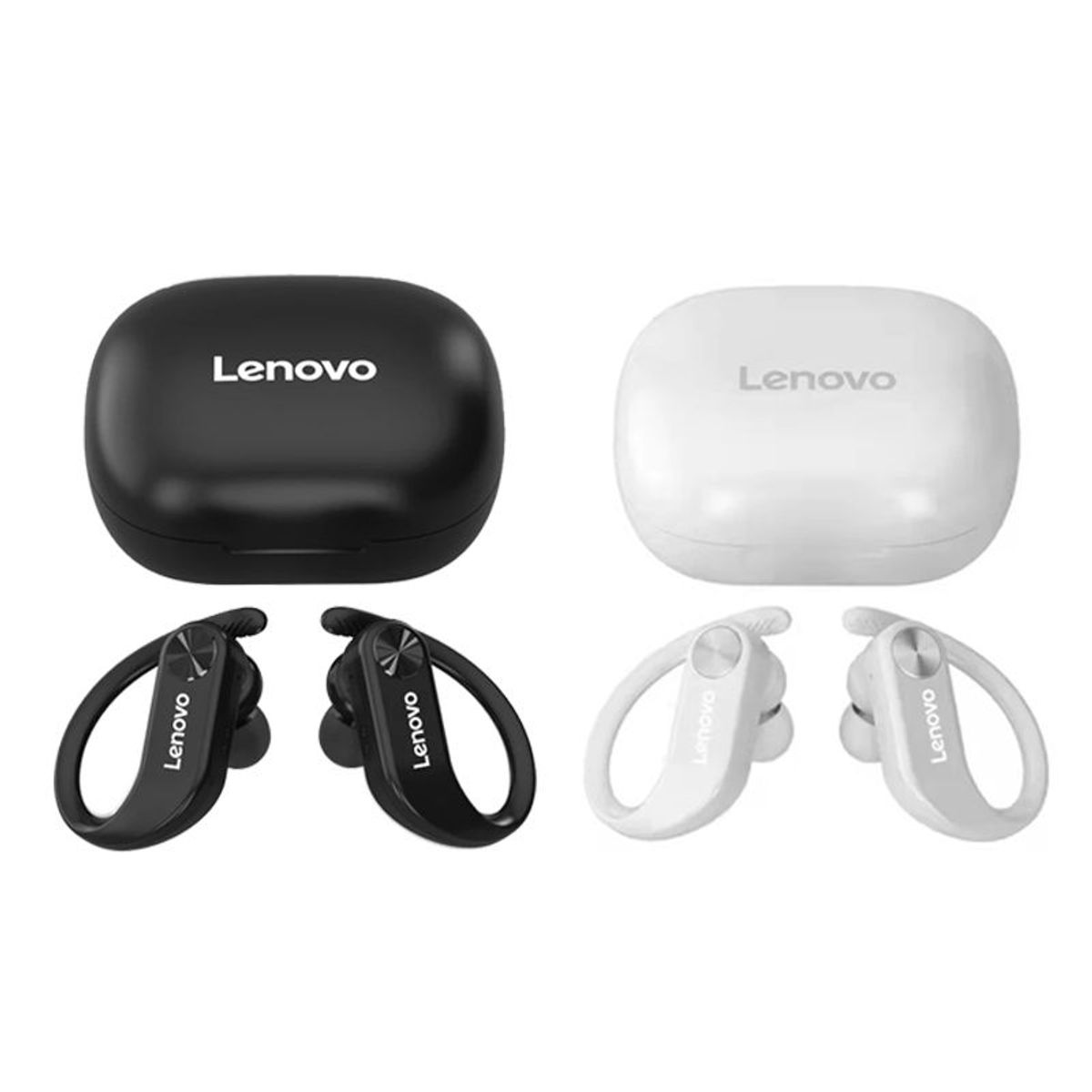 LENOVO - Set 2 De Lenovo Audifonos LP7  Audifonos Bluetooth-Negro y Blanco