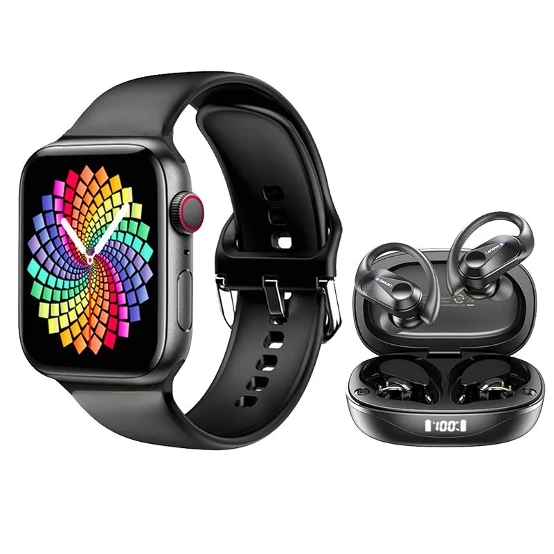 LENOVO - Lenovo LP75 Tws Audífonos y Toumi Watch 2 Max-Negro