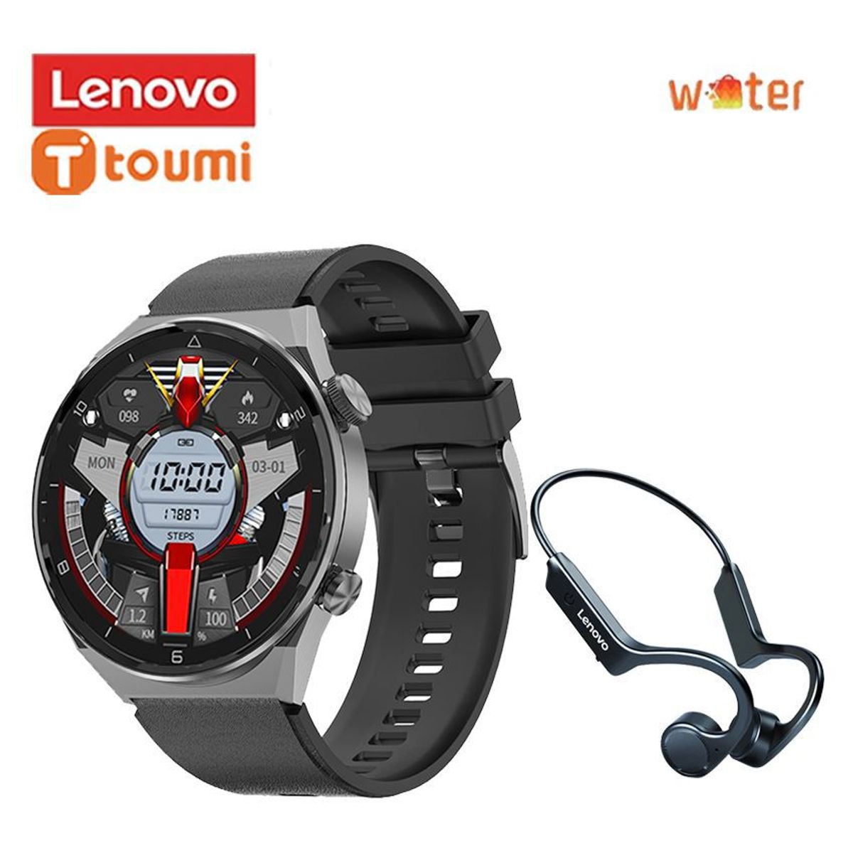 LENOVO - Lenovo X4 Audífonos Tws y Toumi DT3 Pro Max-reloj inteligente