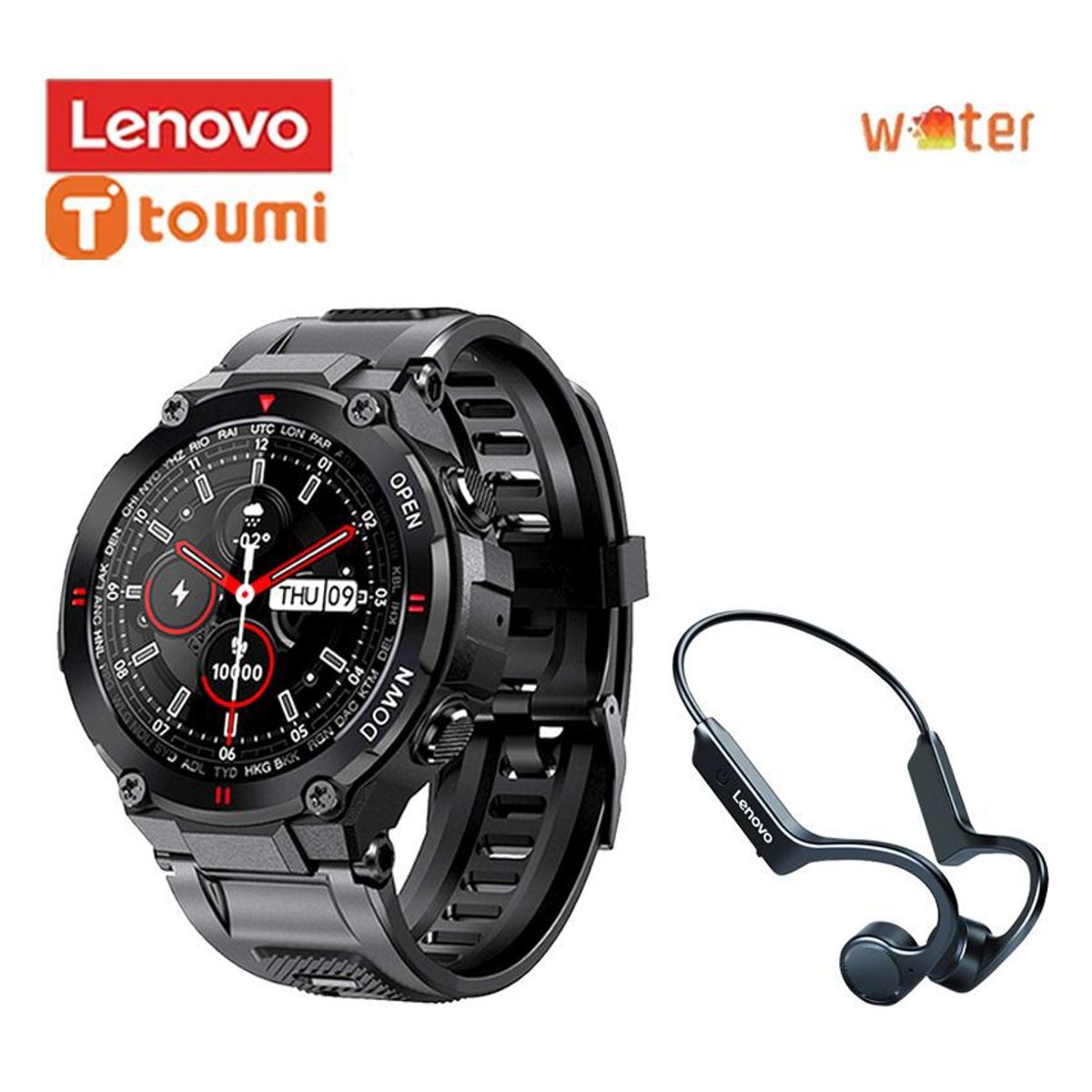 LENOVO - Lenovo X4 Audífonos Tws y Toumi Watch T-MIX Reloj inteligente