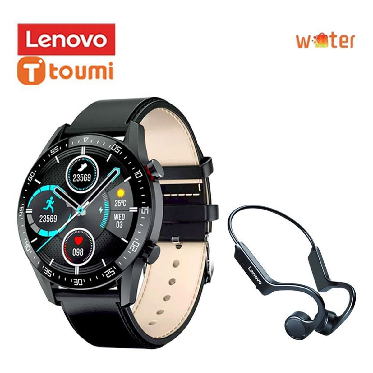 LENOVO - Lenovo X4 Audífonos Tws y Toumi Watch GT-R Reloj inteligente