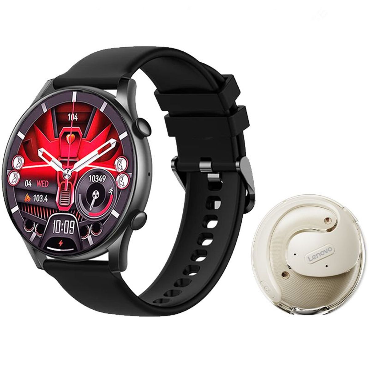 LENOVO - Audífonos Lenovo X15 PRO-Blanco y Toumi Fit 3 Pro-B Reloj inteligente