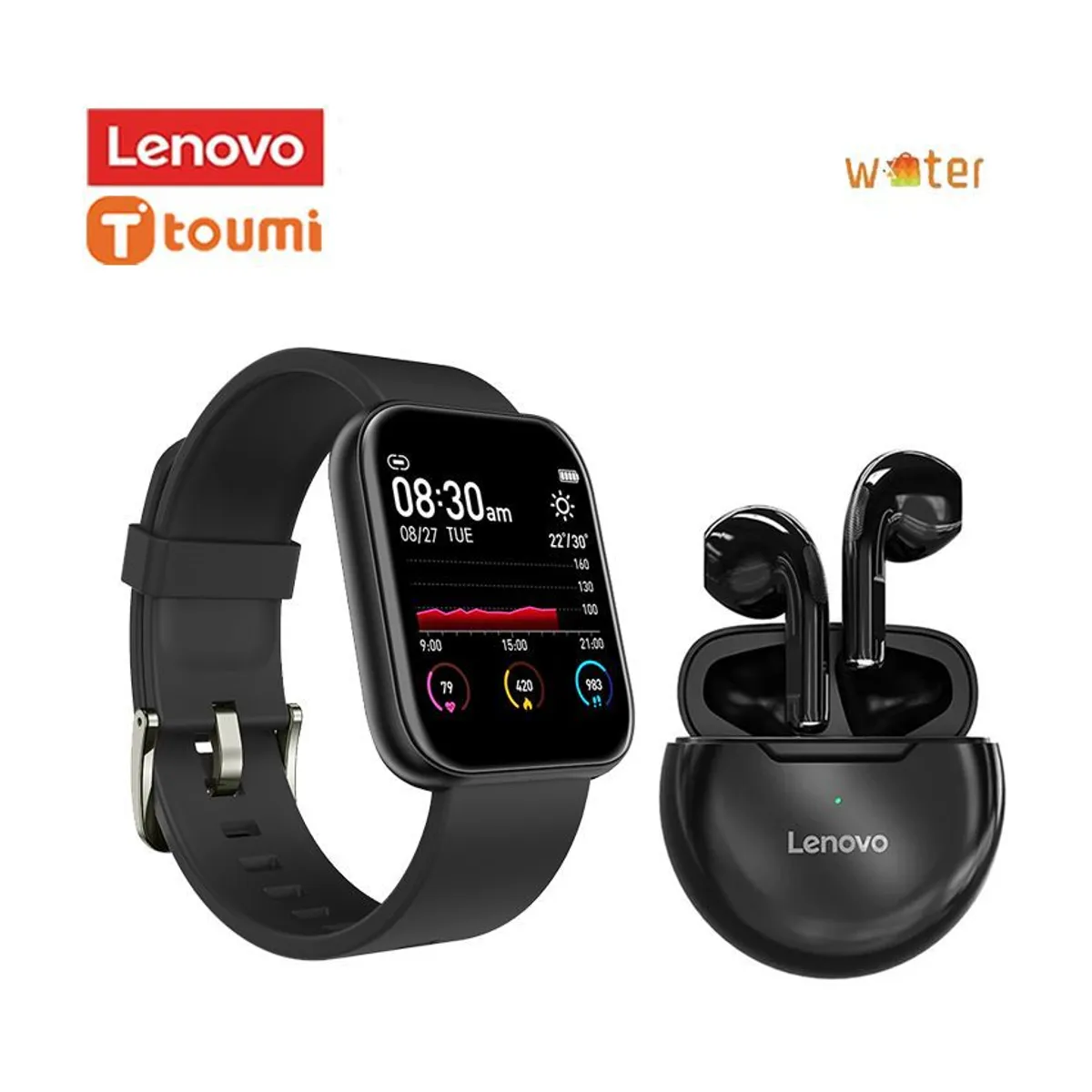 LENOVO - Audífonos Lenovo X16 Tws y Toumi watch Reloj inteligente