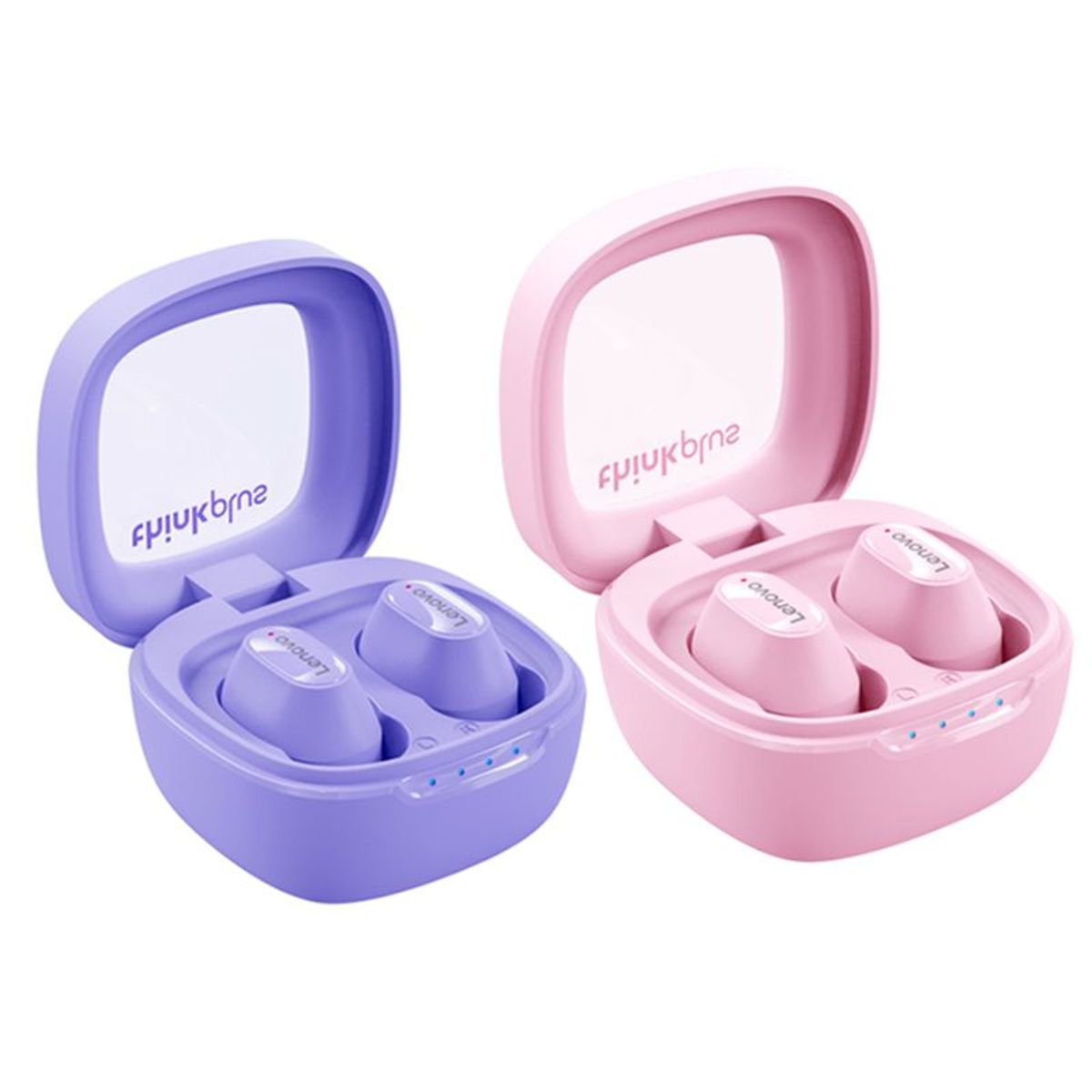 LENOVO - SEt 2 De Audífonos Lenovo XT62 De Bluetooth 5.3-Morado y Rosa