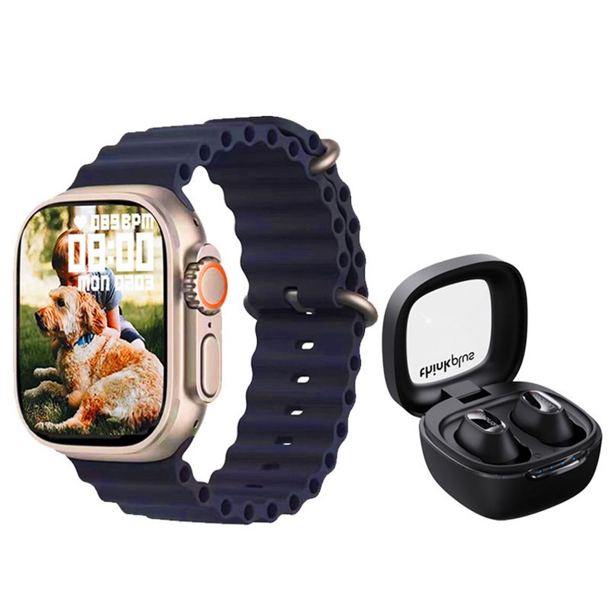 LENOVO - Audífonos Lenovo XT62 De Tws y Toumi watch Reloj inteligente-Negro