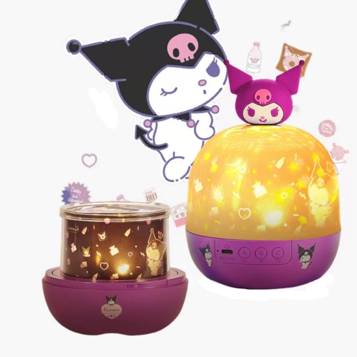 OVOTOUMI - Kuromi Proyección de cielo estrellado altavoz Bluetooth luz nocturna